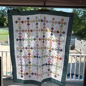 Child’s 9 patch on point quilt